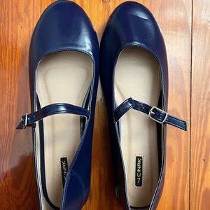 Navy Blue Ballet Style Flats